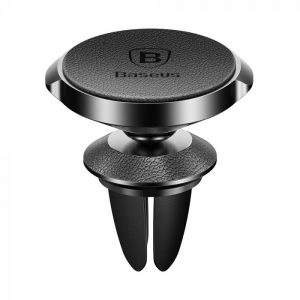 Baseus Suport Auto Small Ears Magnetic Black (piele naturala)
